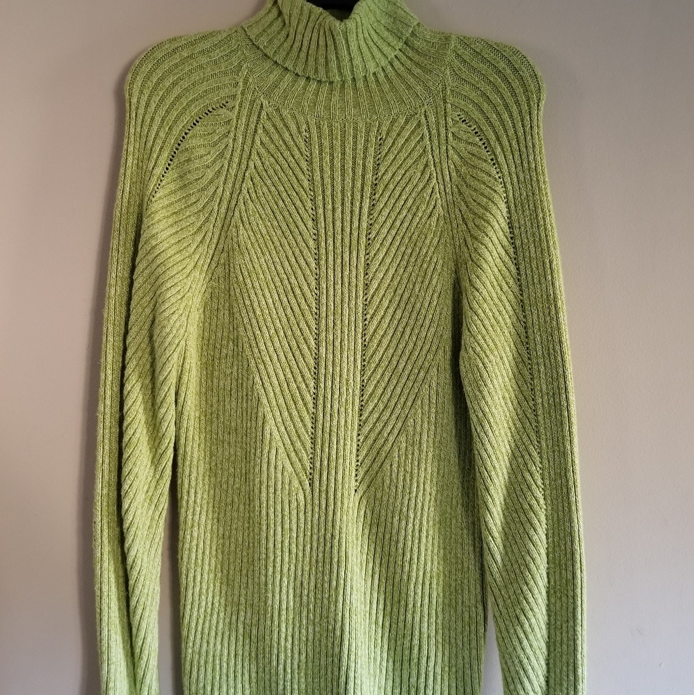 Soft and warm light green turtleneck